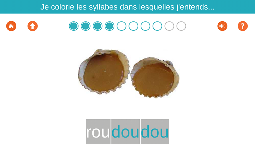 Je colorie les syllabes dans lesquelles j'entends...