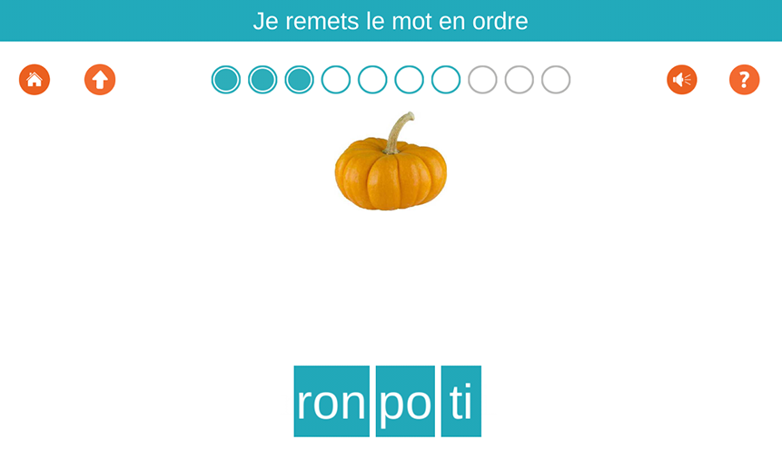 Je remets le mot en ordre