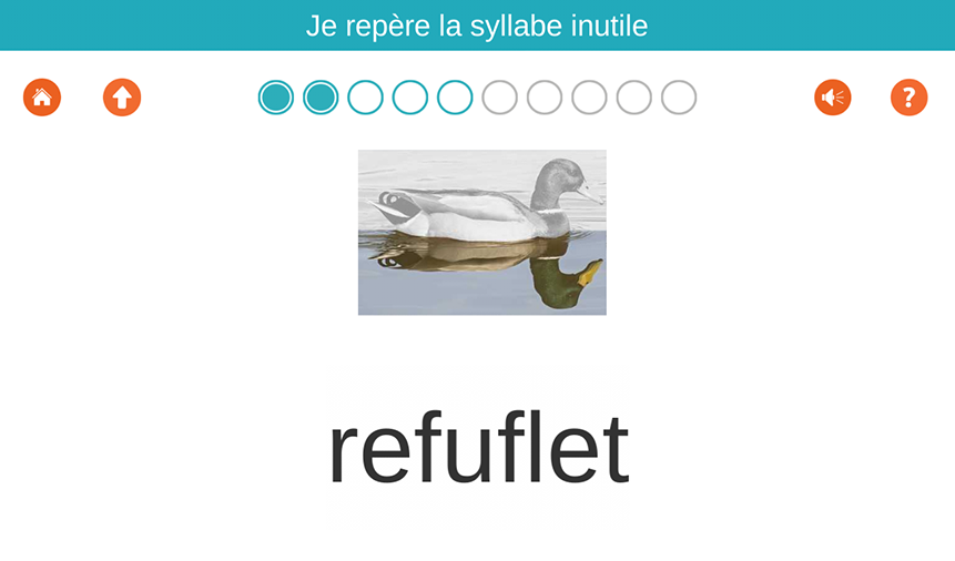 Je repère la syllabe inutile