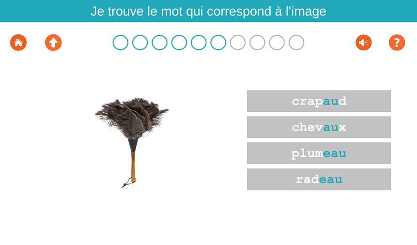 Je trouve le mot qui correspond à l'image